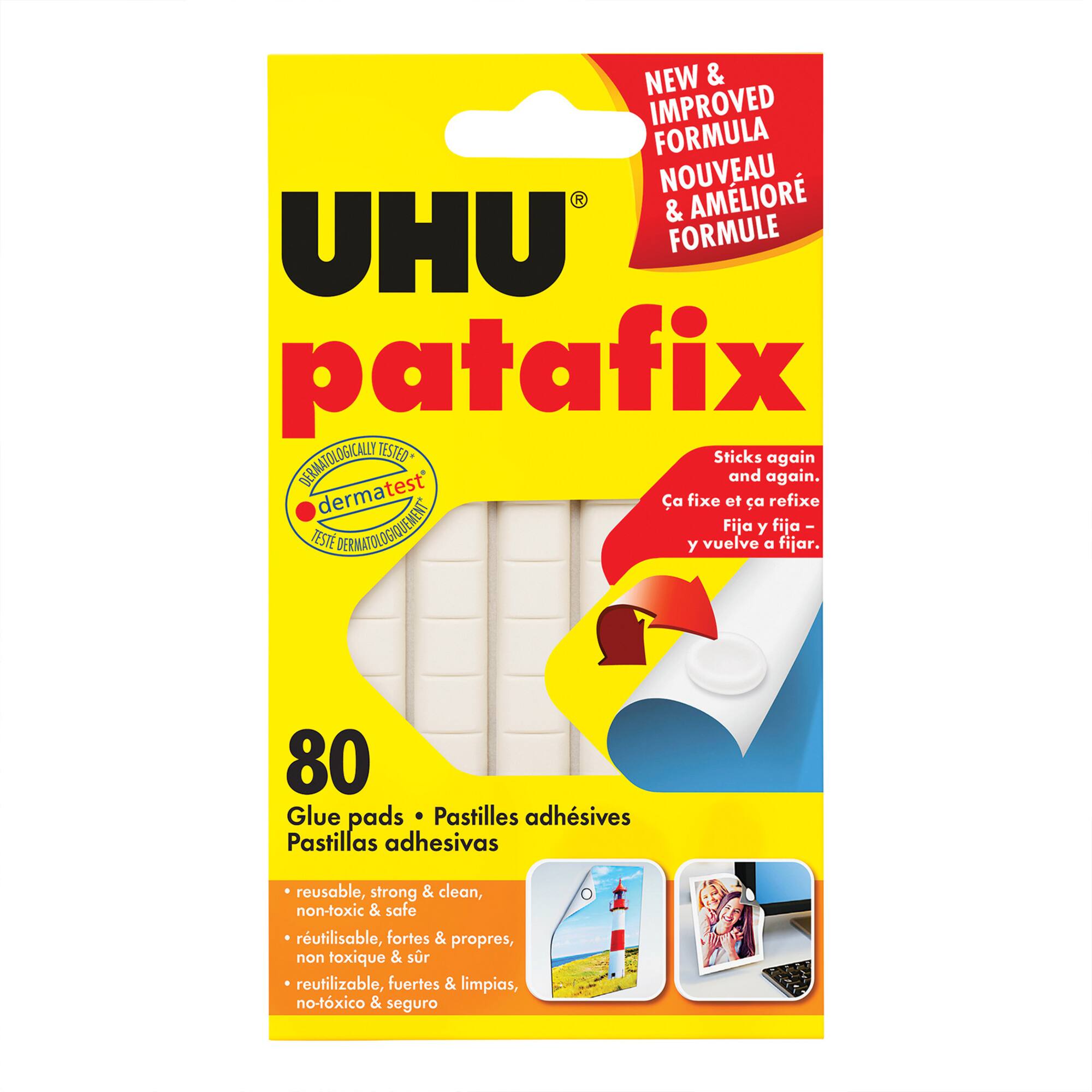 STAEDTLER® 50g White Removable & Reusable UHU Adhesive Tac Putty Pads, 80ct.